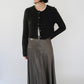 90s Black Cropped Cardigan