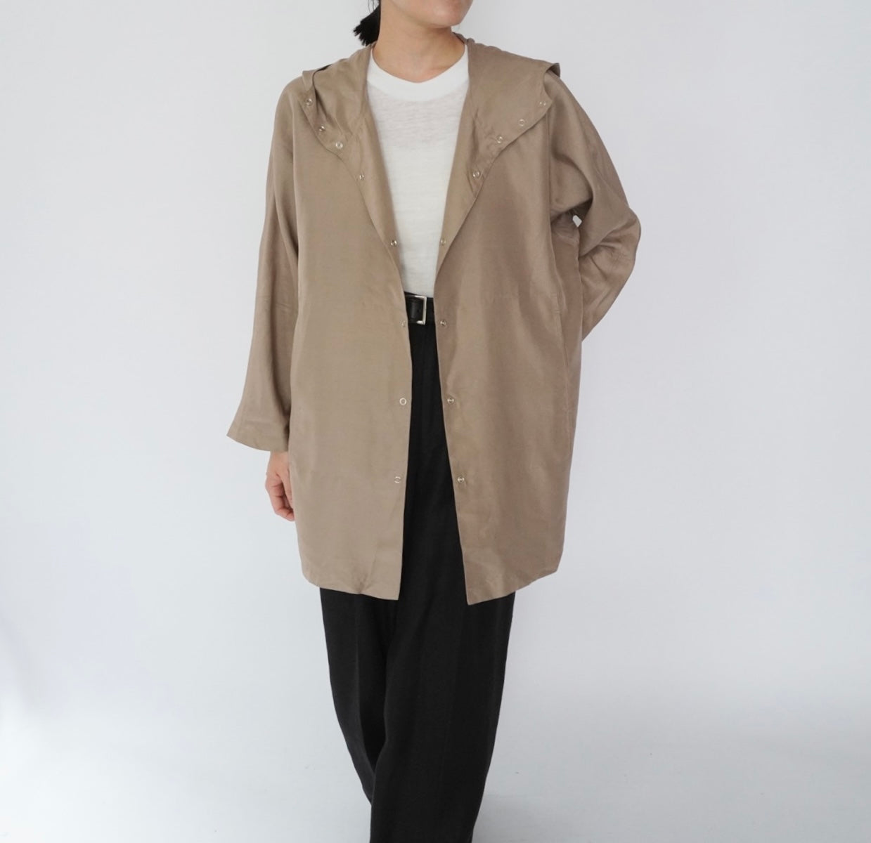 90s Hoodie Silk Blouse