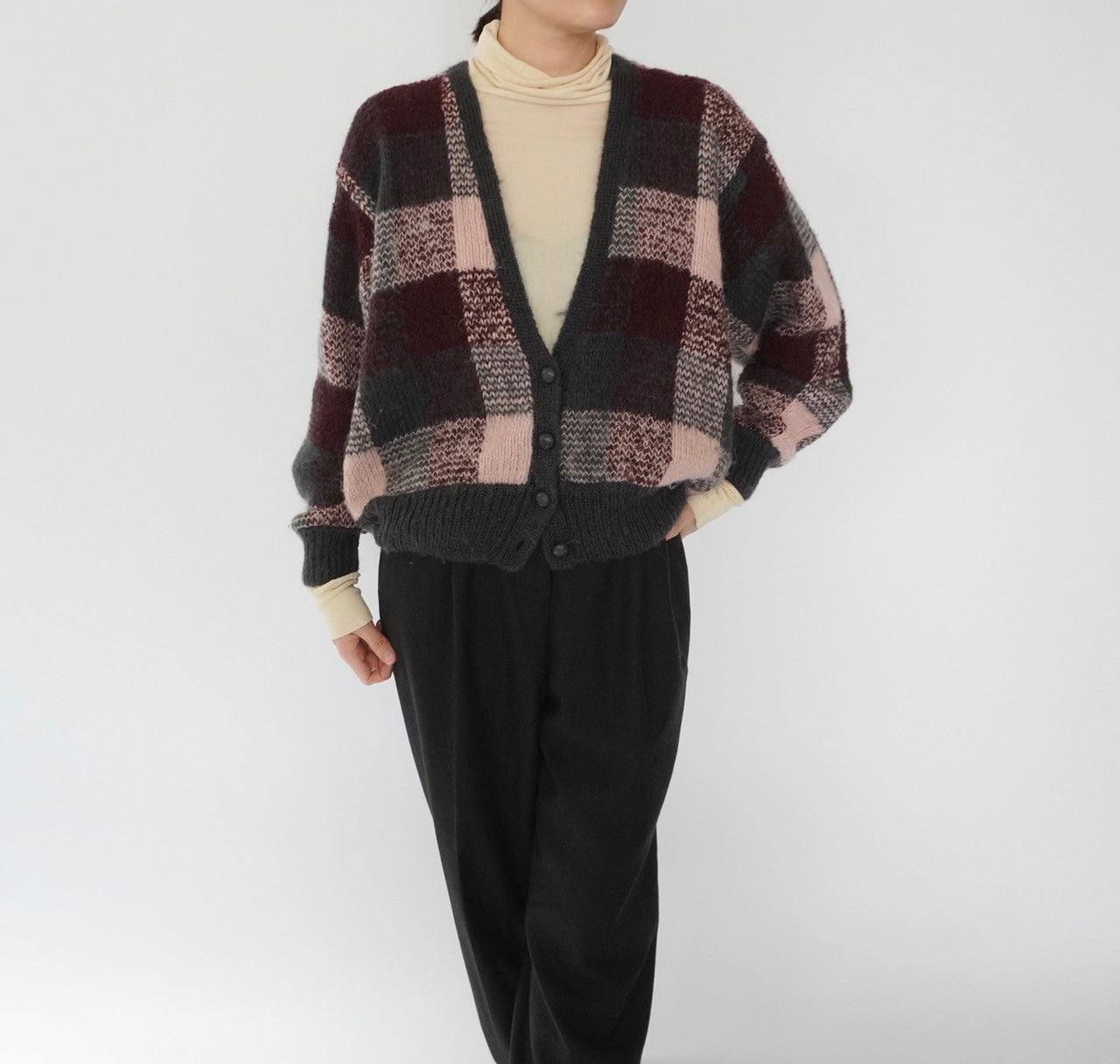90s Pattern Mohair Cardigan