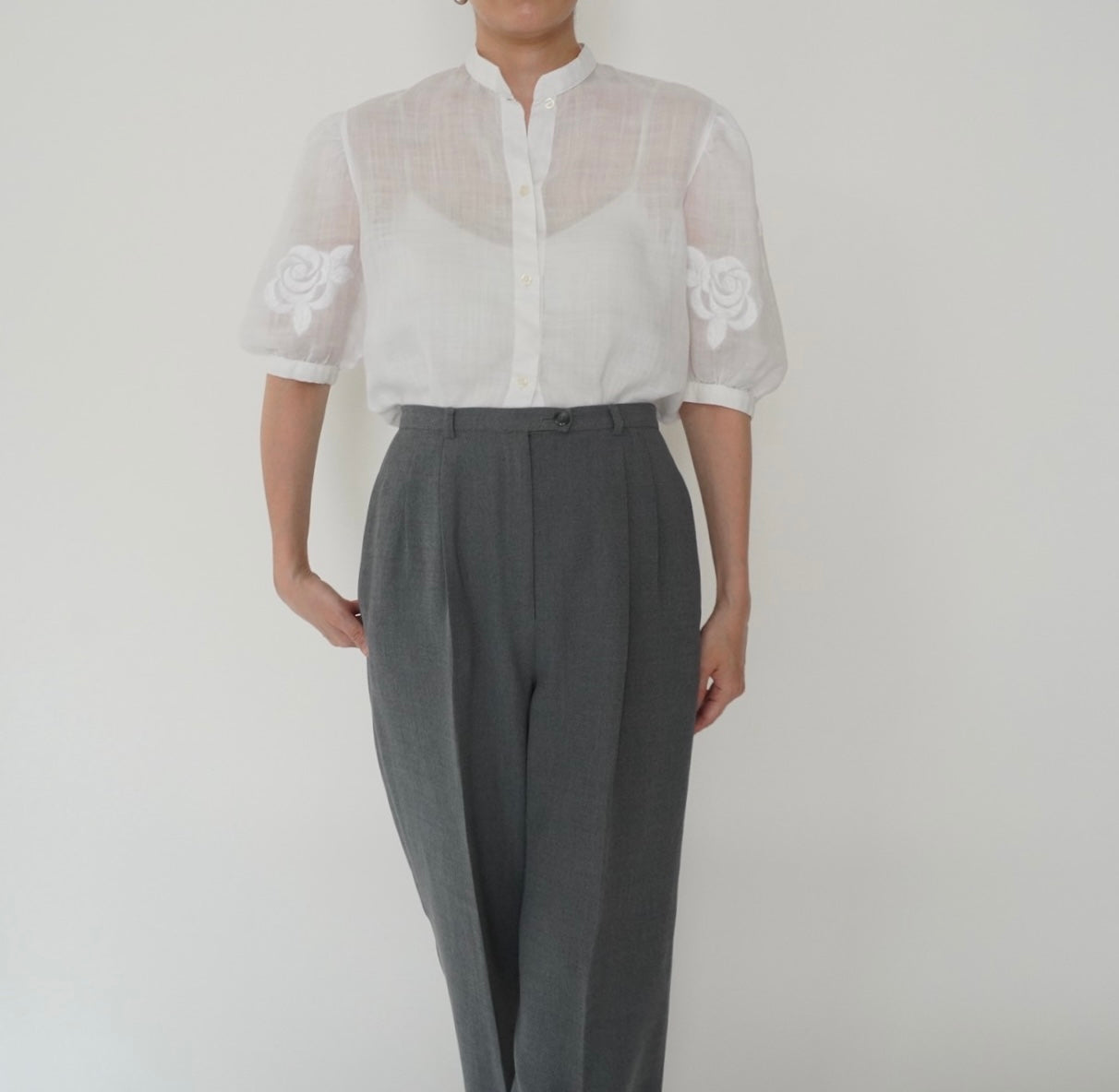 80s Embroidery Design Shirt Made in Italy