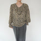 90s Flower Ruffle Blouse Made in USA
