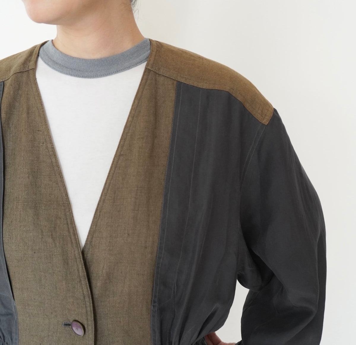 90s EURO Silk Linen Jacket