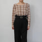 90s Plaid Top Made in USA