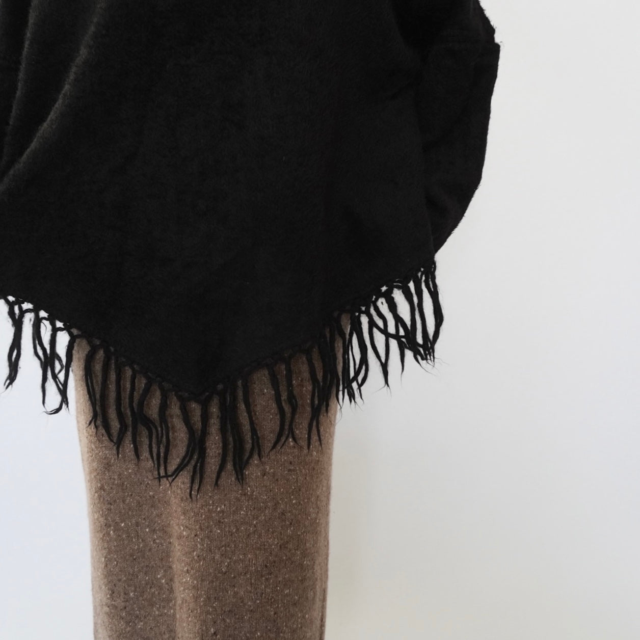 80s Black Fringe Top