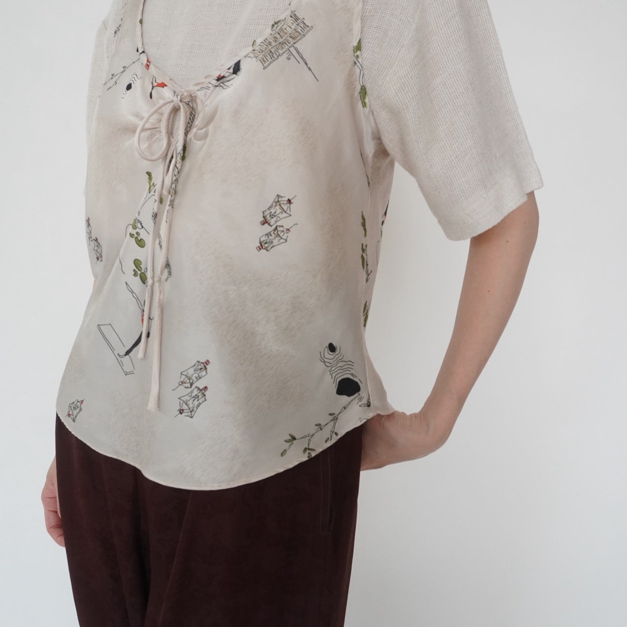 80s Printed Camisole Top