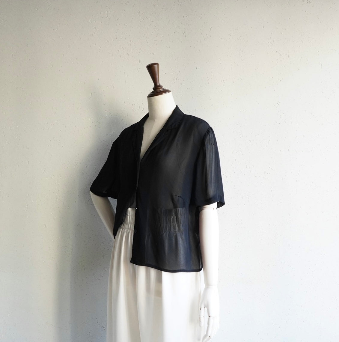 90s EURO Black Sheer Shirt