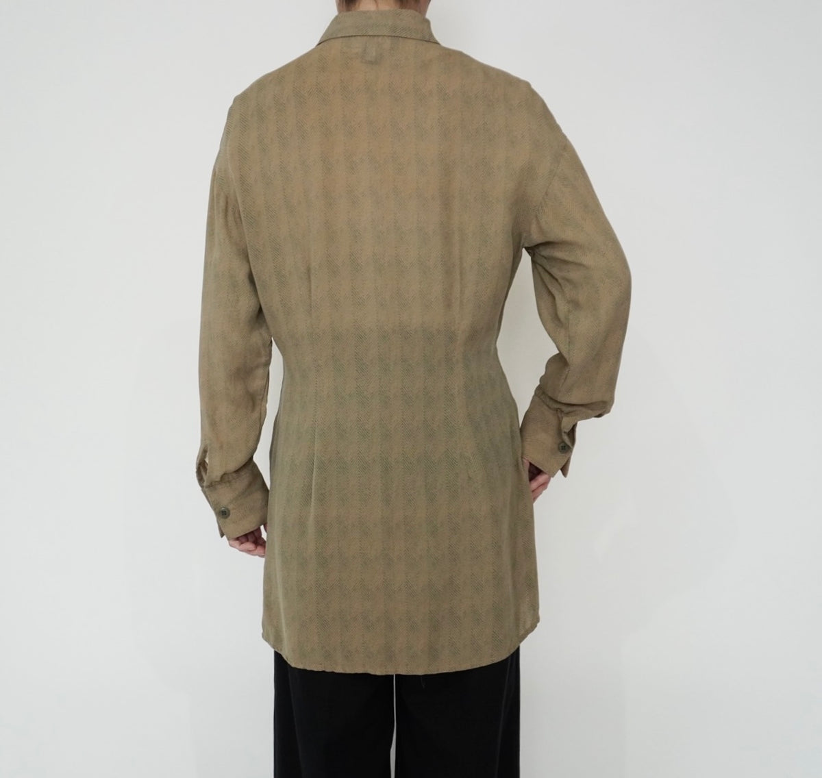 90s Silk Long Shirt