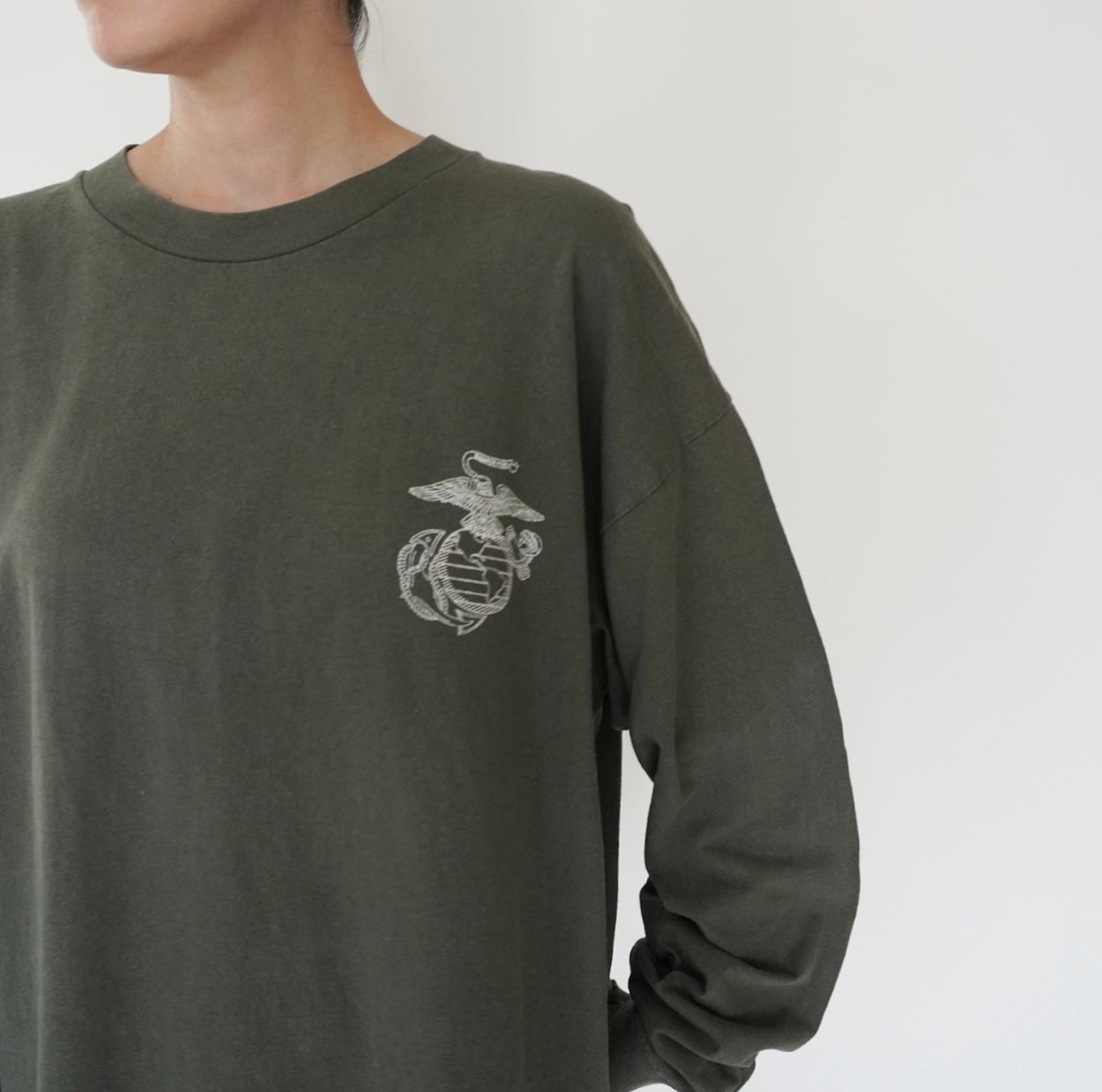 90s Printed Long Sleeves T-shirt Made in USA