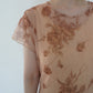 90s Printed Sheer  Maxi Dress