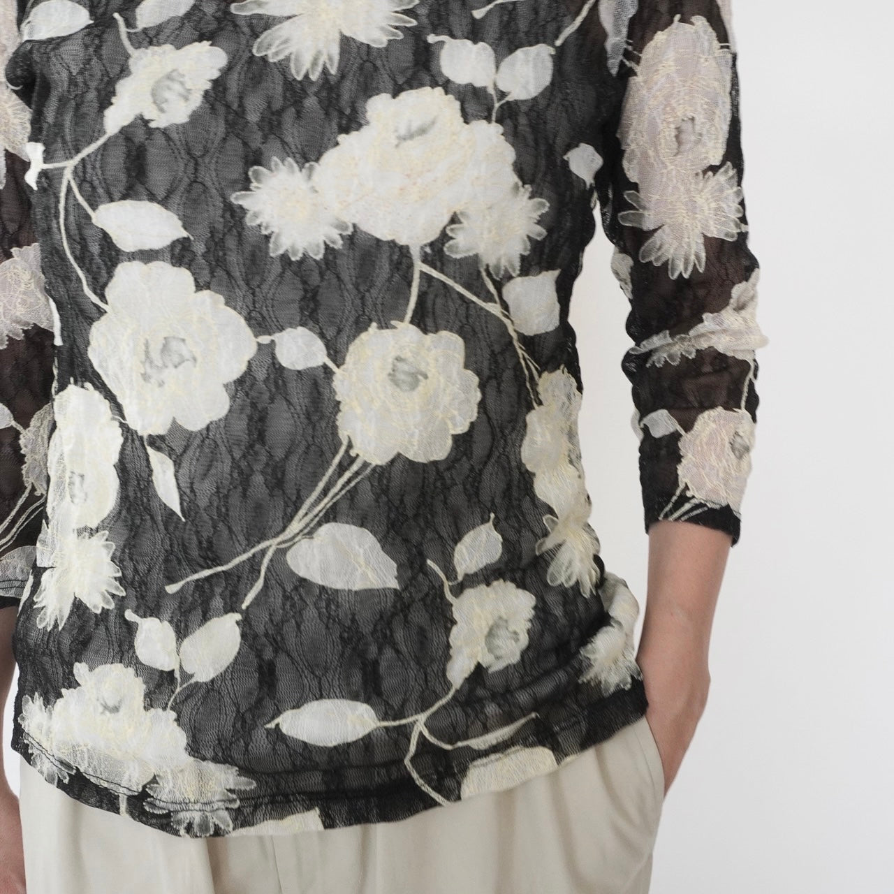 90s Design Sheer Top