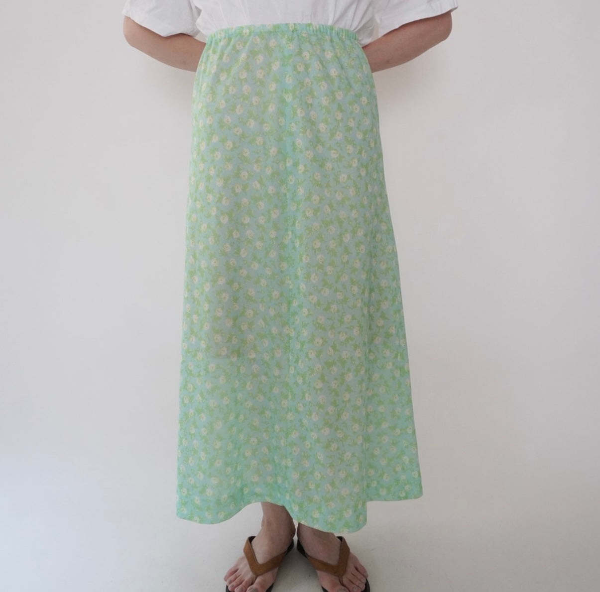 80s Floral Print Skirt