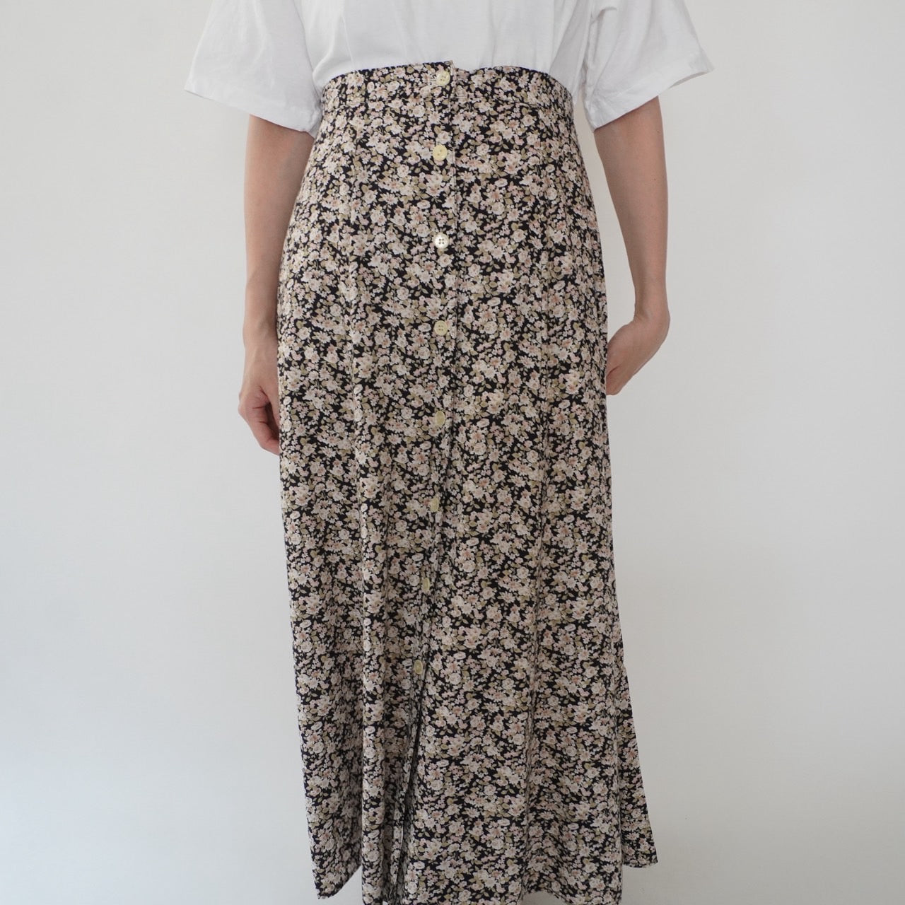 90s Floral Print Skirt Made in USA