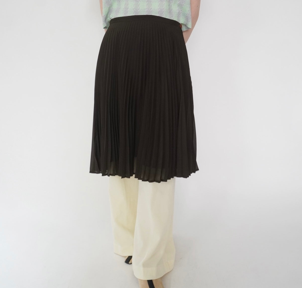 90s "BENETTON" Pleated Design Skirt Made in Italy