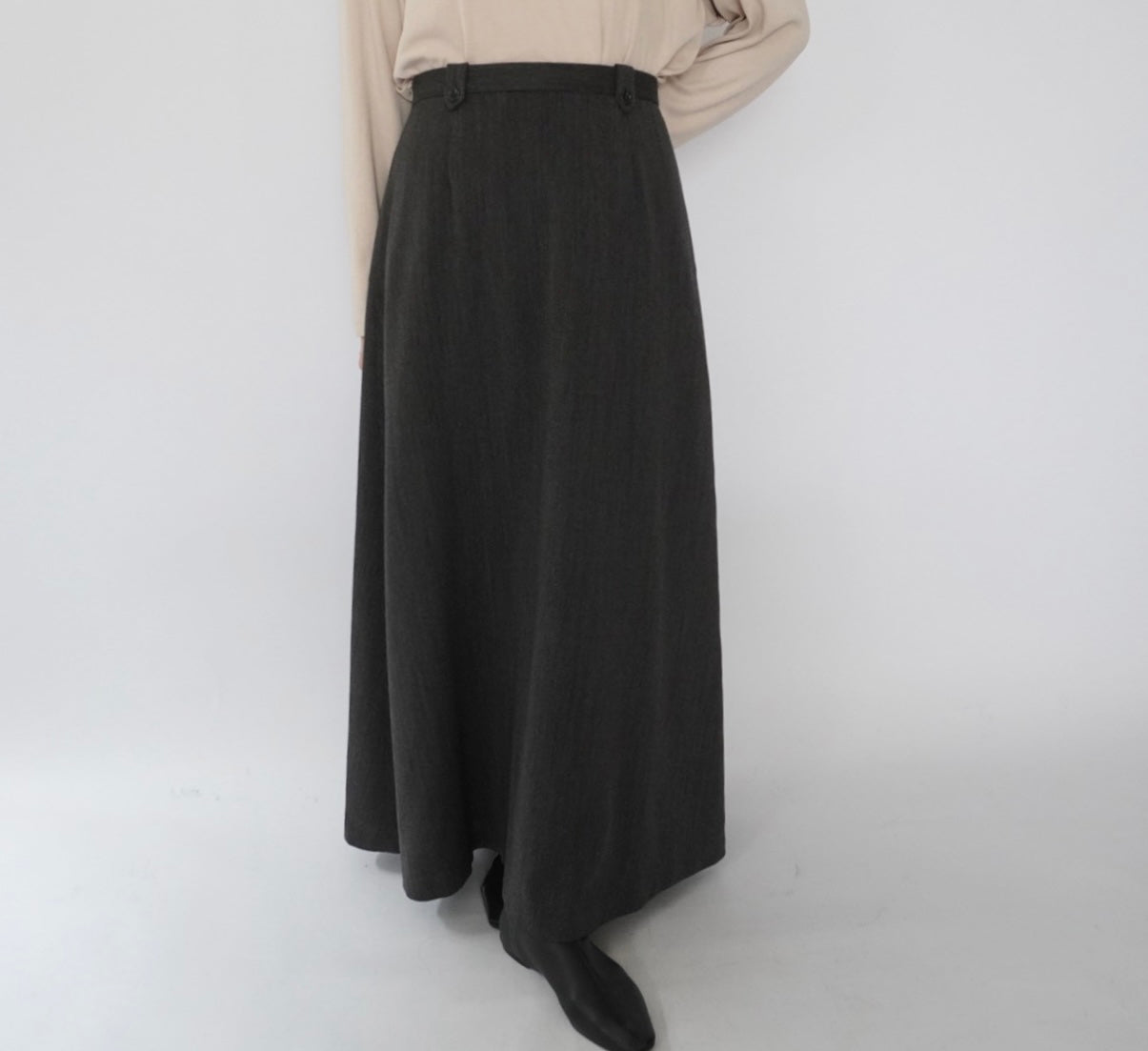 90s Wool Maxi Skirt