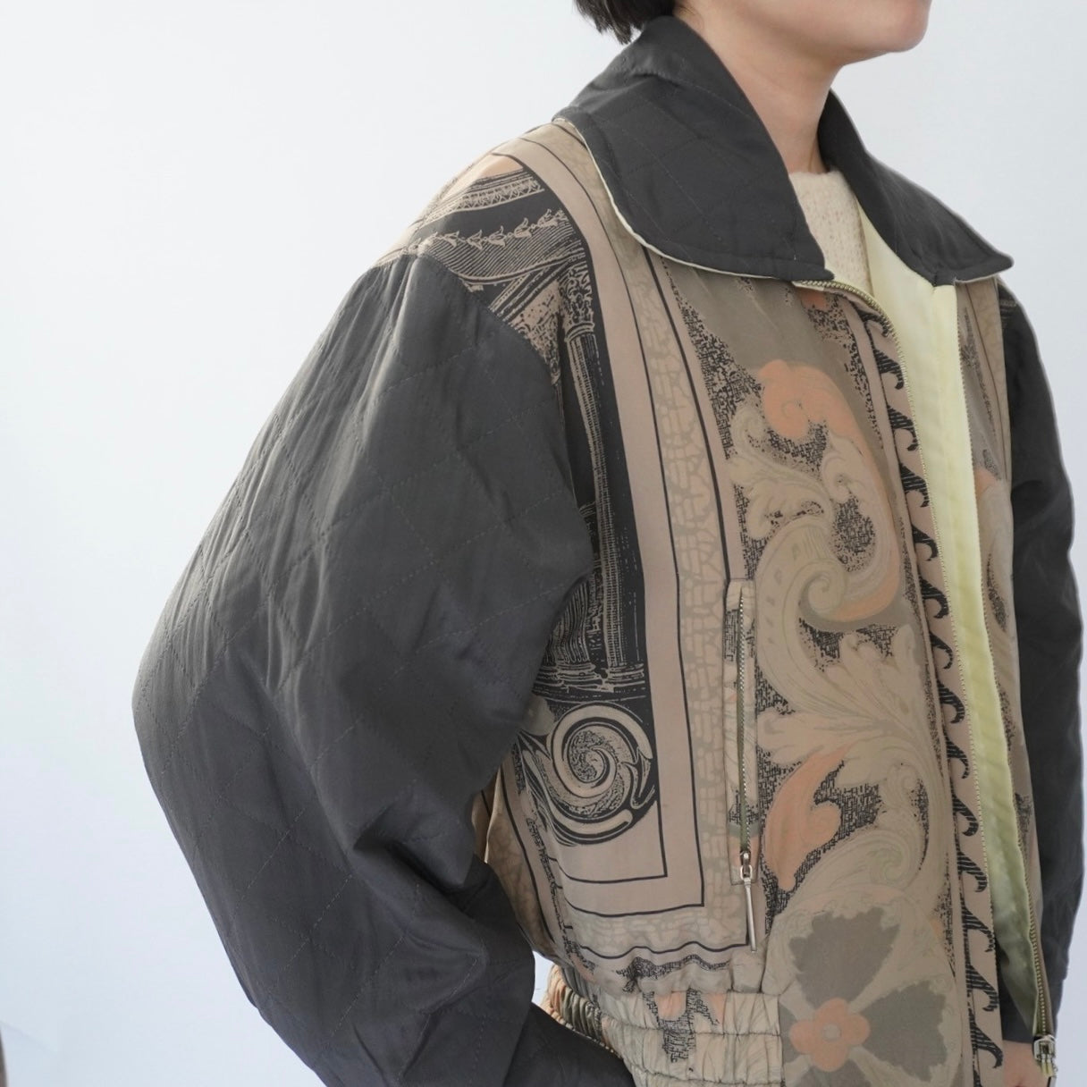 90s"Laurel" Silk Reversible Jacket Made in Germany