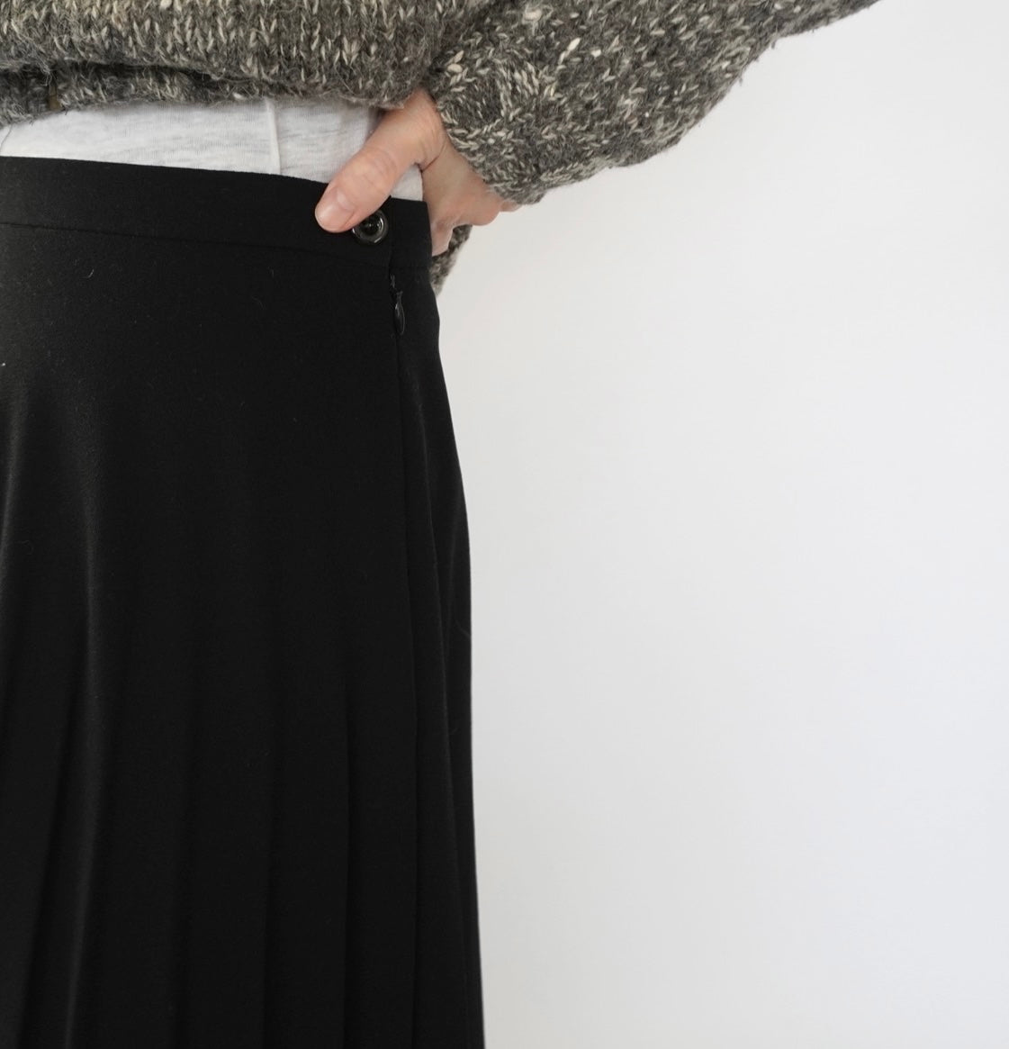 90s Maxi Pleats Skirt Made in USA