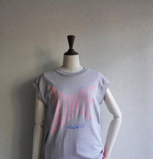 80s "David Bowie 83s Tour “ Printed Sleeveless T-shirt Made in USA