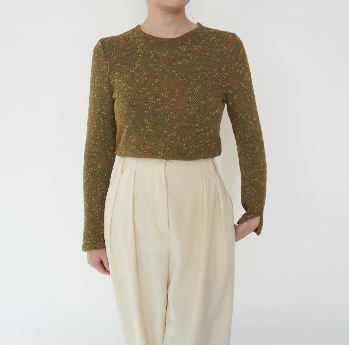 90s Mix Knit Top Made in USA