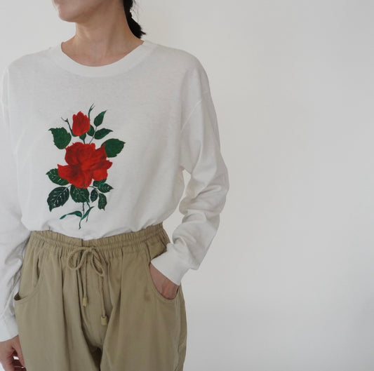 90s Printed Long T-shirt Made in USA
