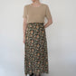 80s Floral Print Skirt Made in USA