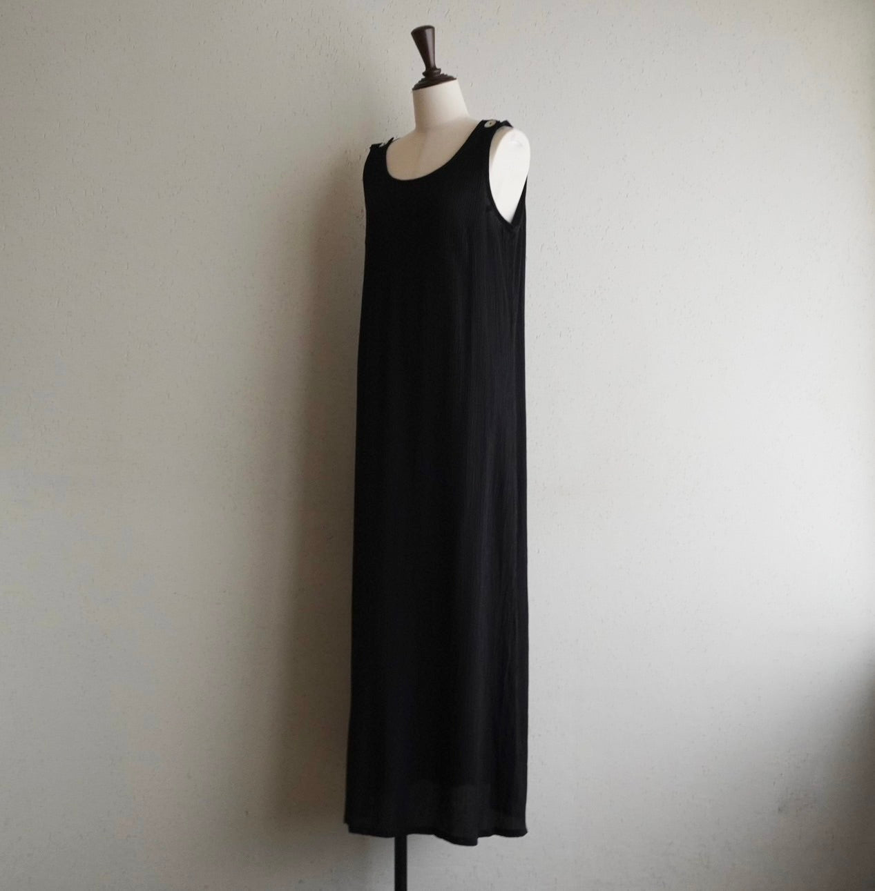 90s Sleeveless Black Dress Made in USA