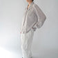 70s Hand Embroidery Silk Shirt Dead Stock