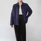 90s Navy Linen Jacket