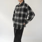 90s Shadow Plaid Fringe Shirt,Jacket Made in USA