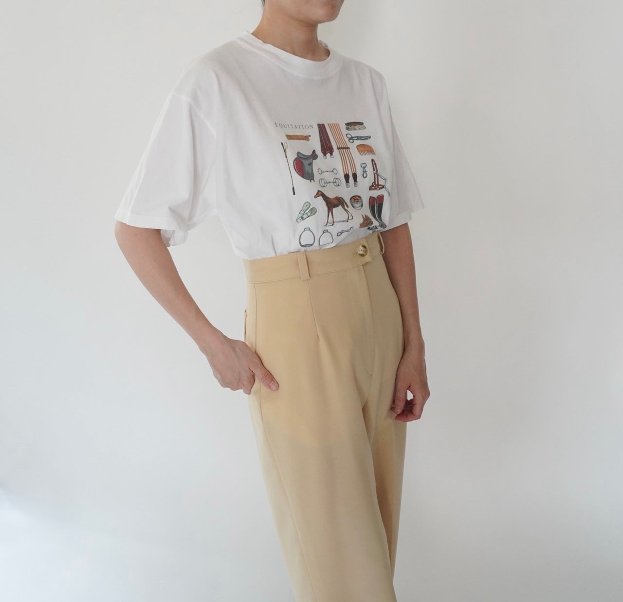 90s "AIGLE" Printed T-shirt Made in France