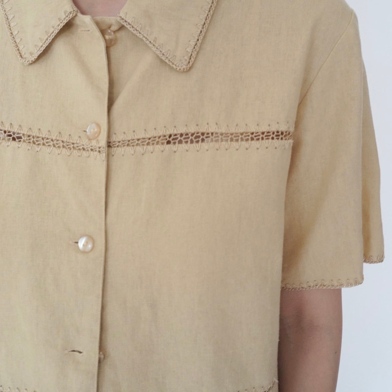 90s Design Linen Shirt