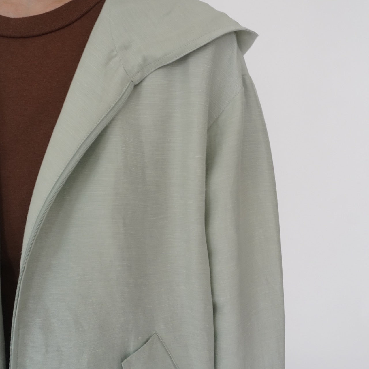 90s Linen×Silk Hoodie Jacket