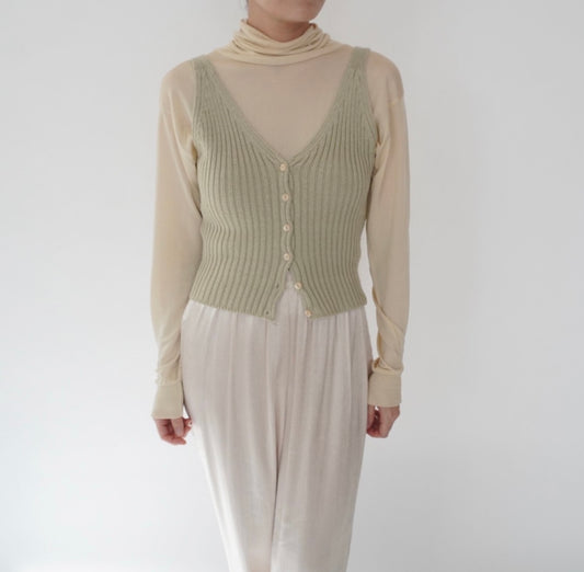 90s Ribbed Top Made in Italy