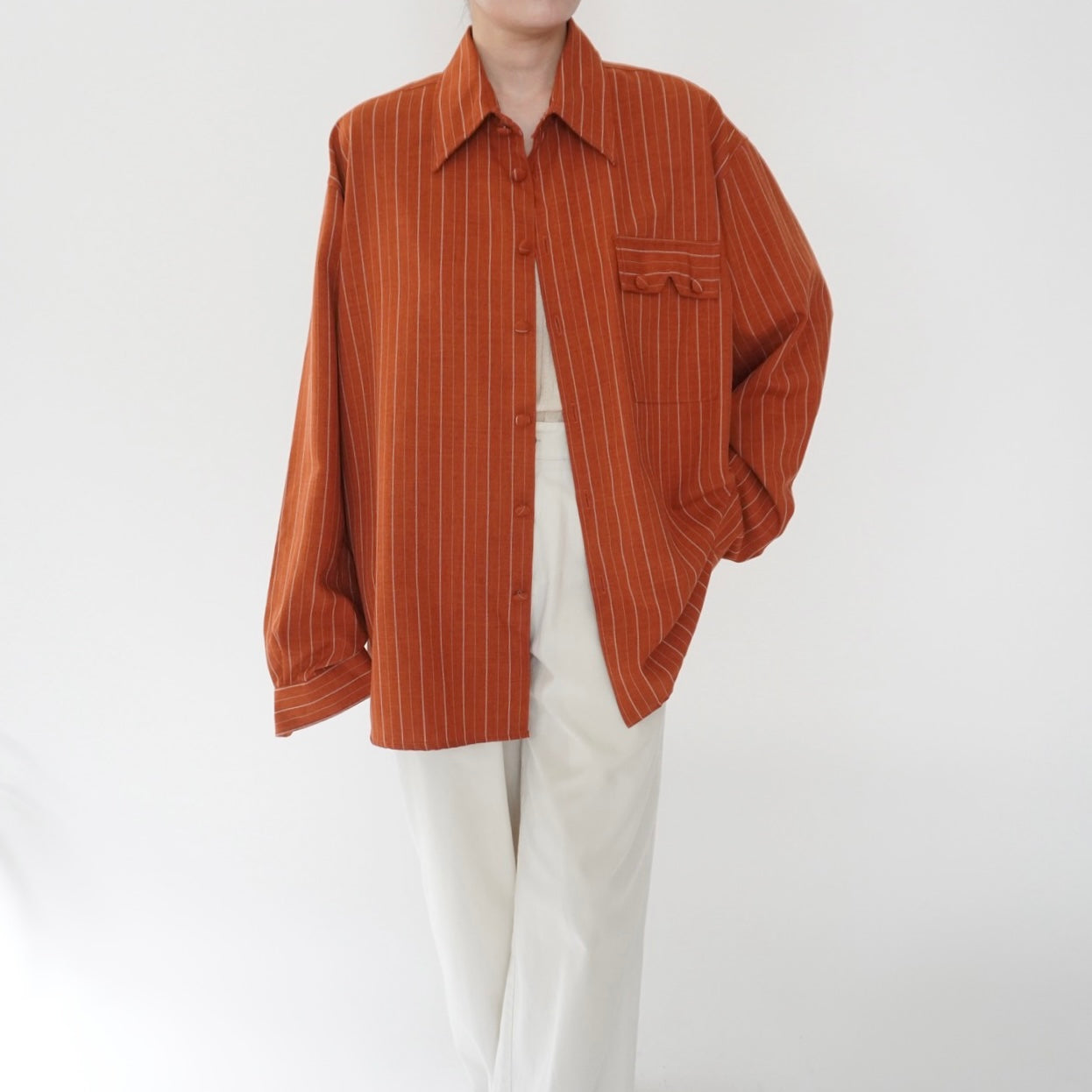 80s Striped Shirt Made in USA