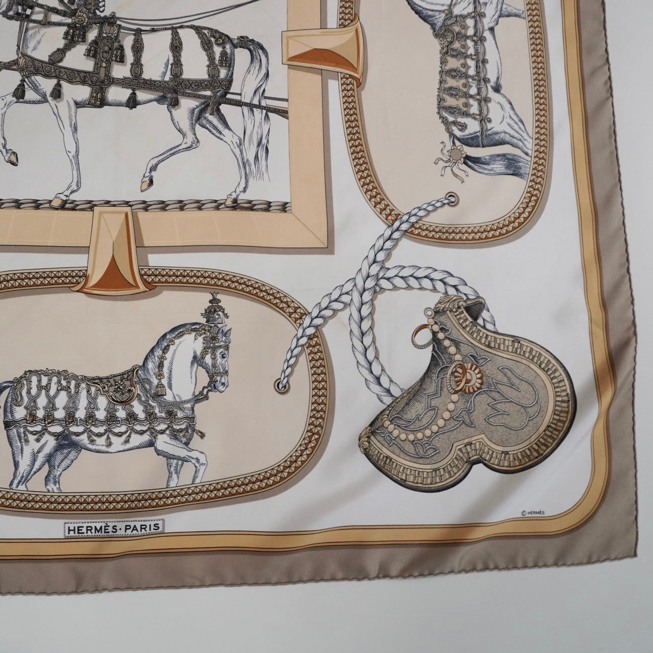 "Hermès " Silk Scarf Made in France