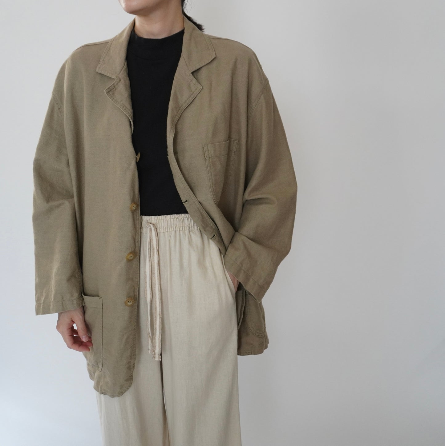 90s Cotton x Linen Light Jacket