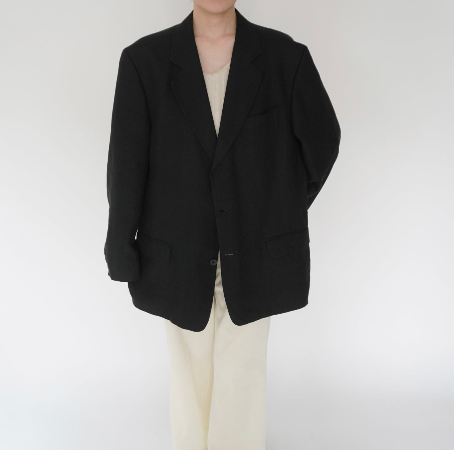 90s Linen Oversized Jacket