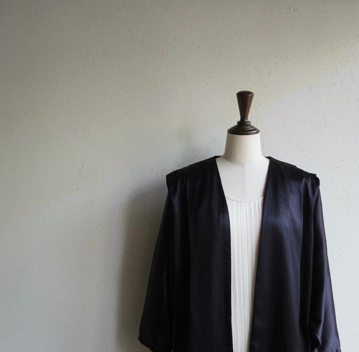 90s Black Satin Jacket Made in USA