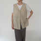 90s Beige Vest Made in USA