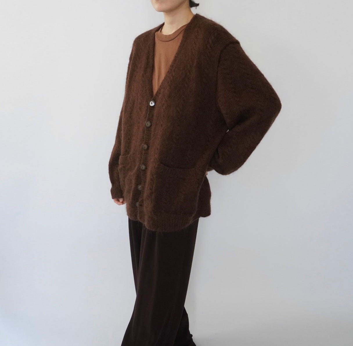 80s Brown Cardigan
