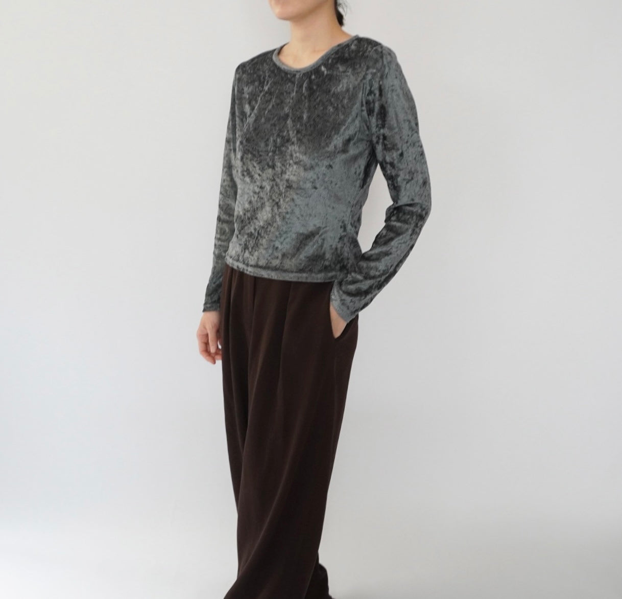 90s Velour Top Made in Italy
