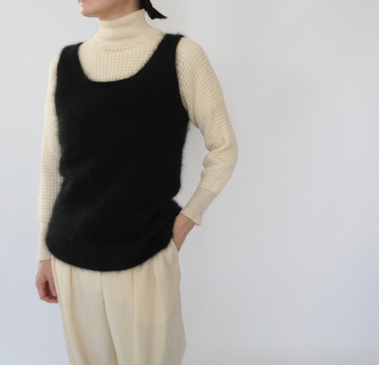 90s Angora Sleeveless Knit Top