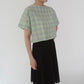 60s Plaid Boxy Blouse