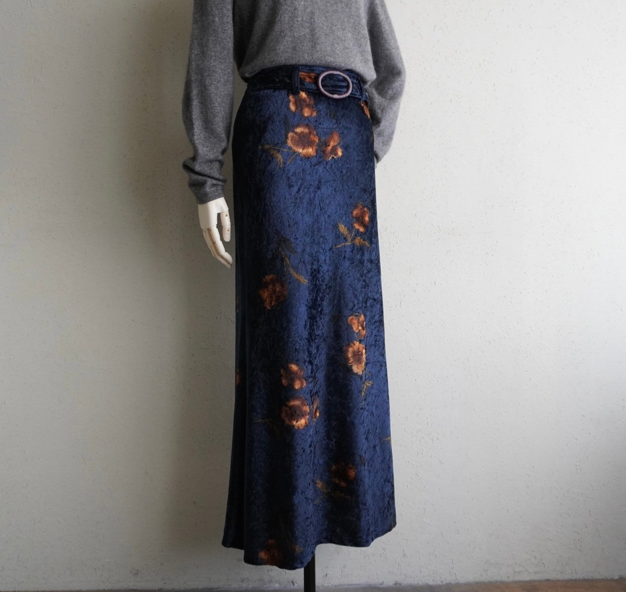 90s Printed Velor Skirt Made in Italy