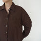 90s Brown Linen Shirt