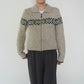 90s Pattern Zip Knit Made in USA