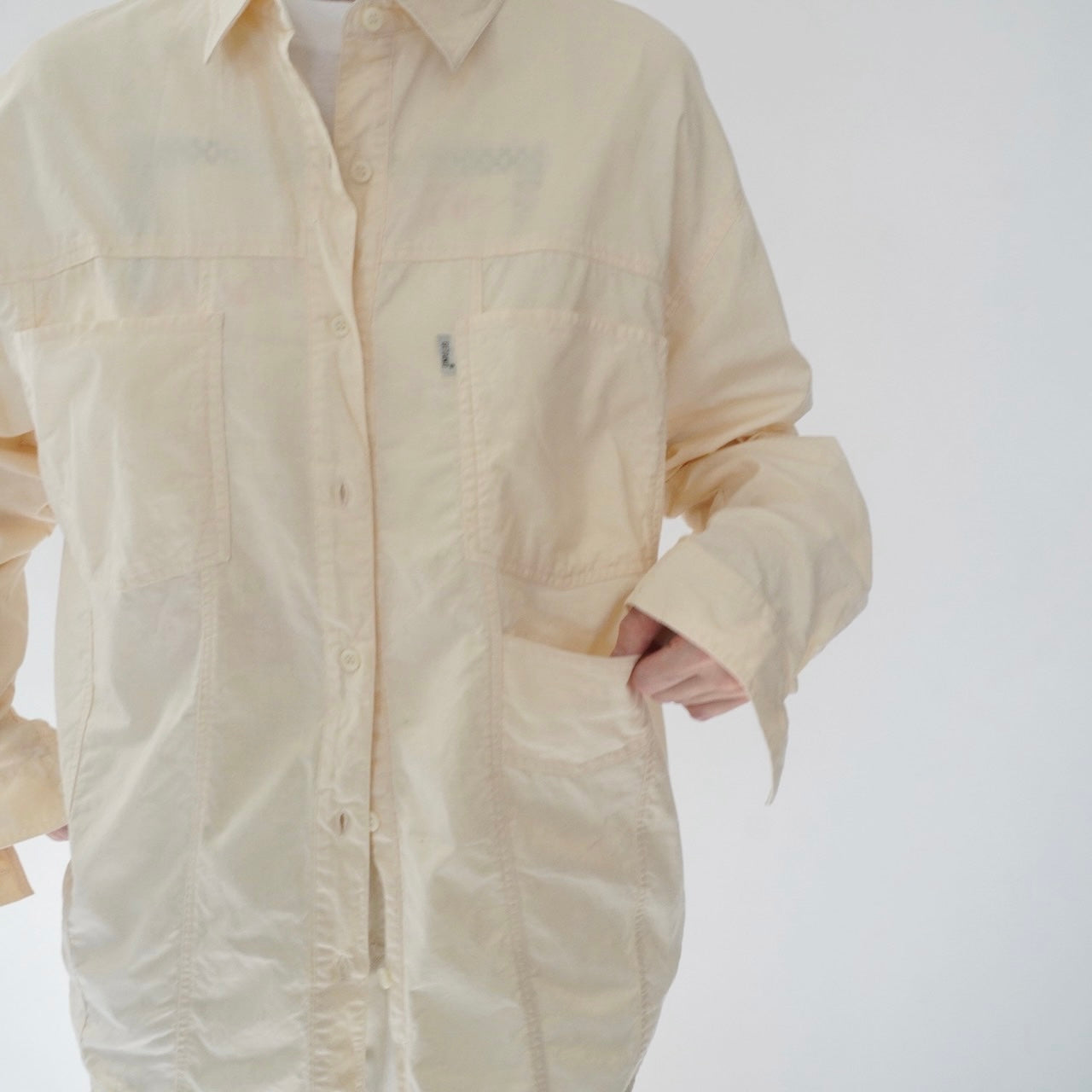 90s Ivory Cotton Shirt