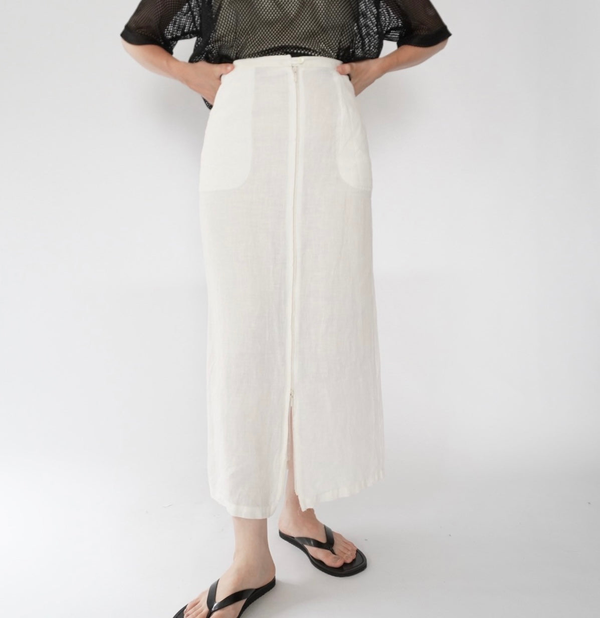 80s EURO Double Zip Design Skirt