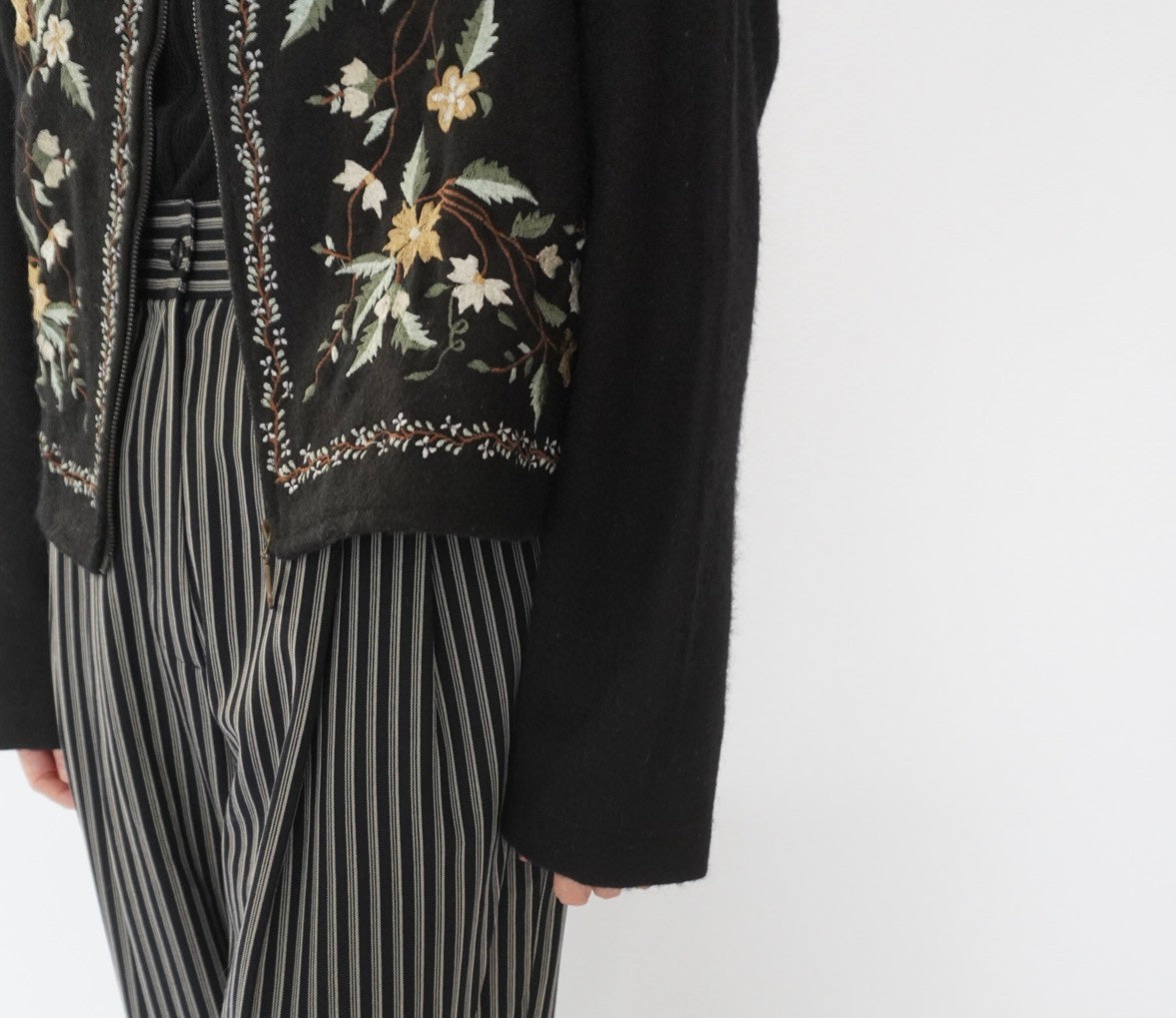 90s Embroidery Wool Jacket