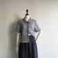 90s Lace Design Mesh  Shirt