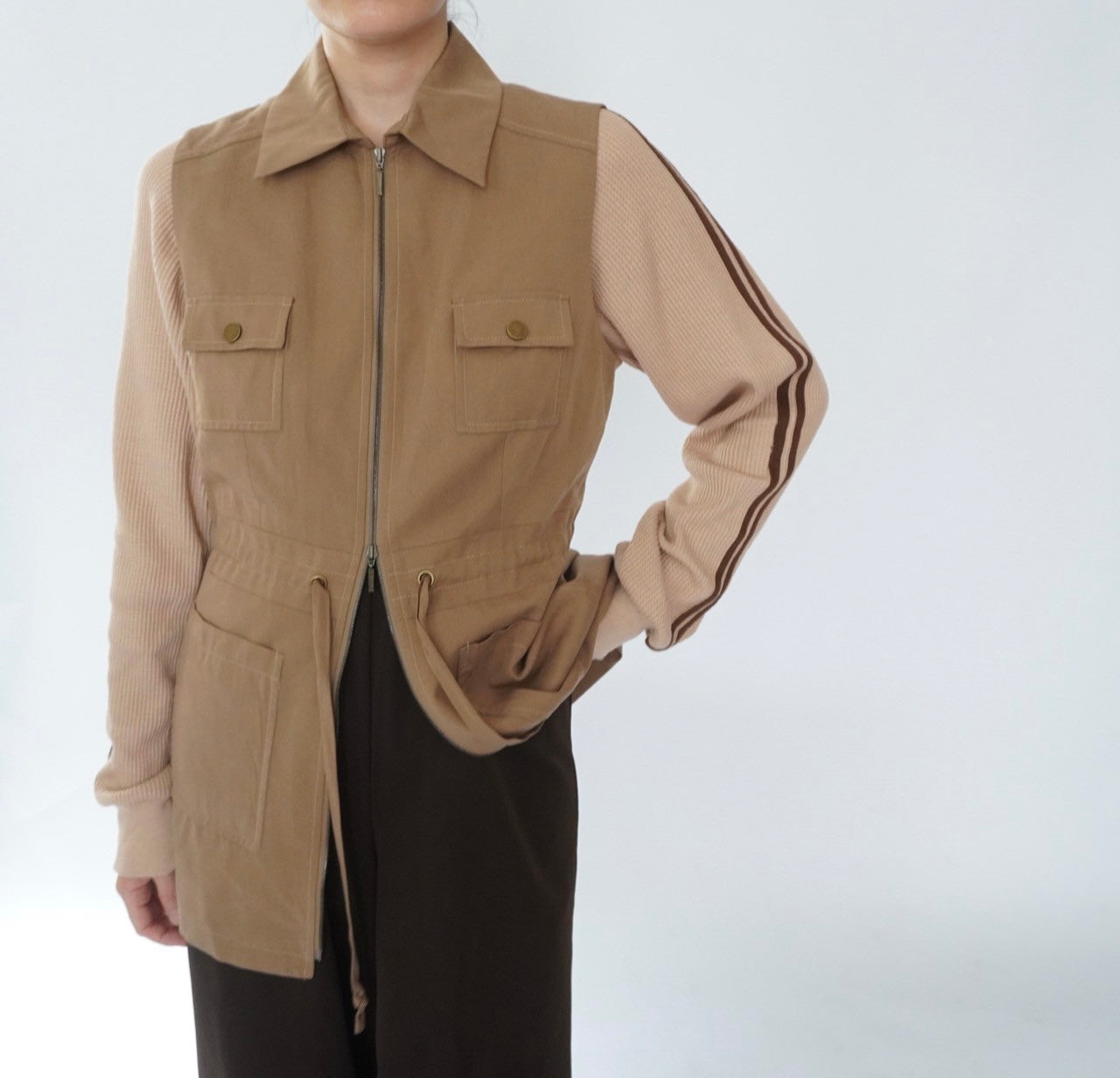 90s Design Zipped Vest